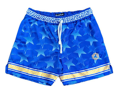 Peripherals Star Spangled Satin Shorts Royal blue/Gold